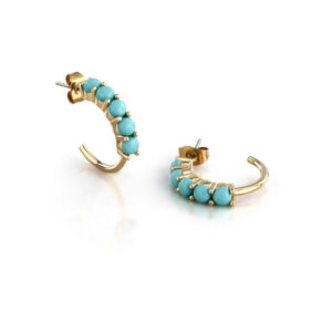 CHIARA-FERRAGNI-TURQUOISE-J19AYT02-Σκουλαρίκια-Χρυσά-Με-Τιρκουάζ-Πέτρες